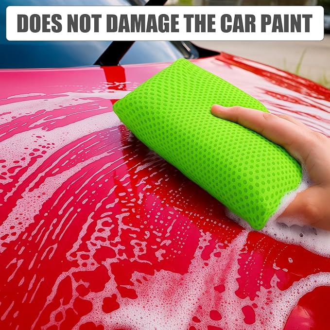 4 PCS Bug Scrubber Sponge Car, Bug Remover Wash Sponge，Car Cleaning Sponge - Image 6