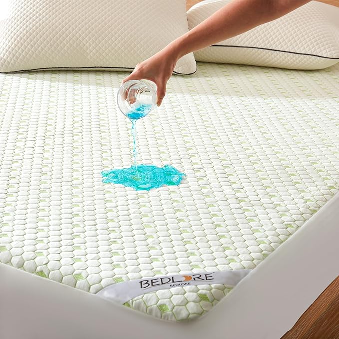 Waterproof Mattress Protector, Queen Size Mattress Pad Fitted 6"-18" Deep Pocket by Bedlore