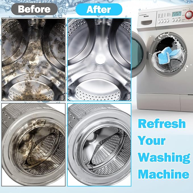 150 Pcs Washing Machine Cleaner Washing Machine Tablets Deep Cleaner Tablets - Image 3