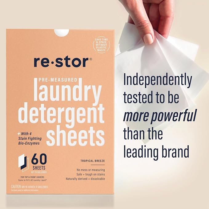 restor Laundry Detergent Sheets Tropical Breeze 180 Loads | Eco Friendly - Image 2