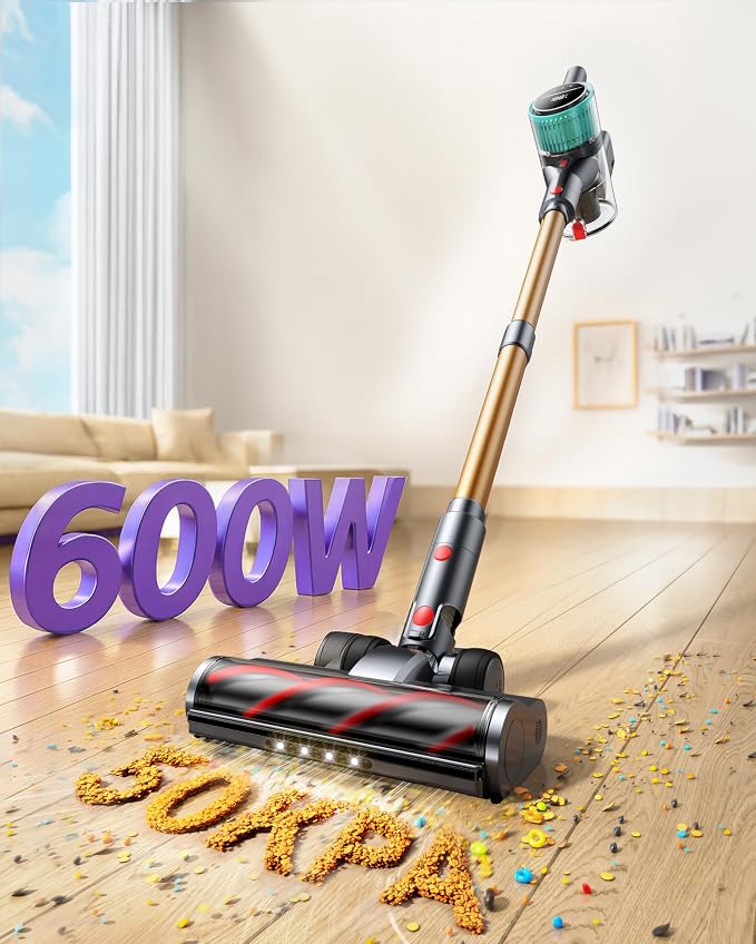 Cordless Vacuum Cleaner, 50Kpa 600W Vacuum Cleaners - Image 2