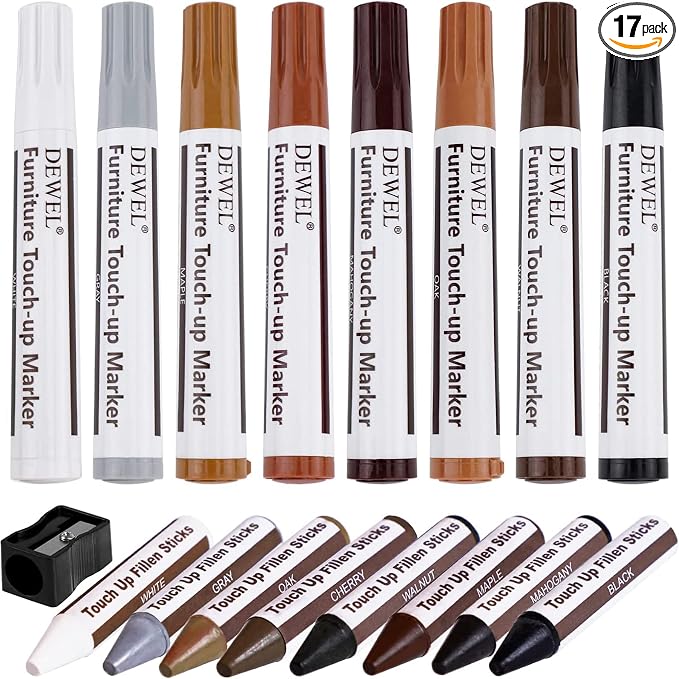 DEWEL Furniture Markers Touch Up, Upgrade Wooden Furniture Repair Kit, Premium by DEWEL