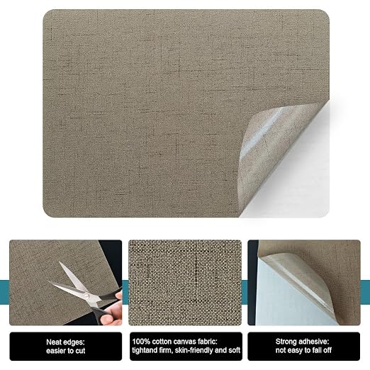 J.CARP 2Pcs Linen Repair Patches, Large Self-Adhesive Fabric Patch - Image 3