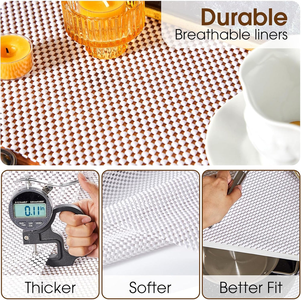 Shelf Liner for Kitchen Cabinets and Drawers, White, 24" x 240"