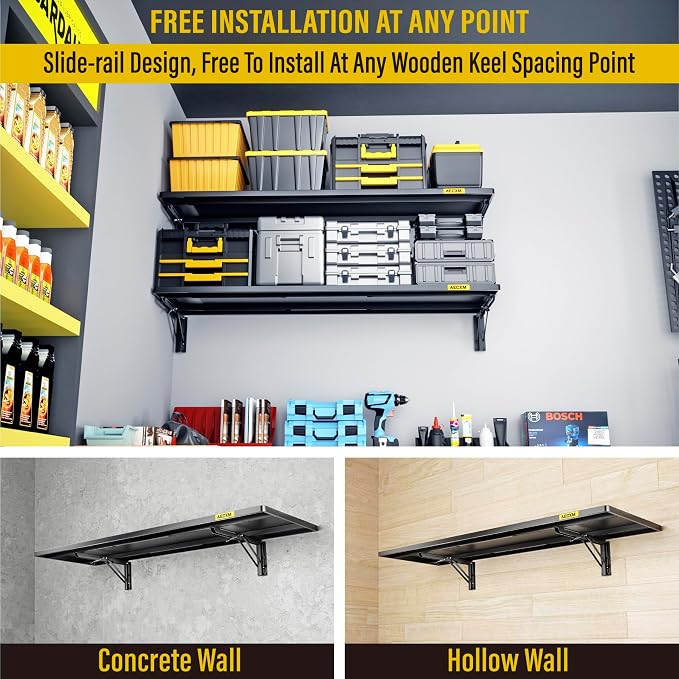1.3x4ft Adjustable Rail Type Folding Storage Rack Shelf, Suitable - Image 7