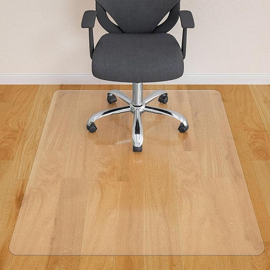 Office Chair Mat for Hardwood Floor- 46" x 60" Clear Desk Computer Chair Mat by HOMEK