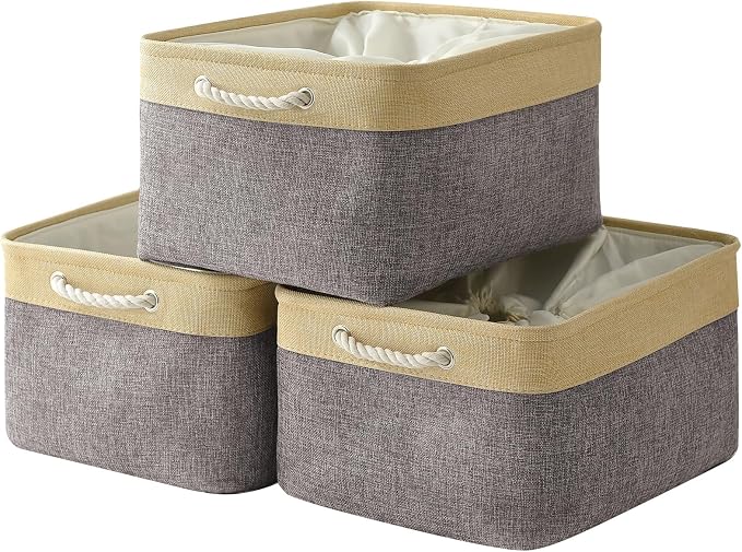 TheWarmHome Storage Baskets for Organizing, Extra Large-3Pack, 17.7L×13.8W×9.8H by TheWarmHome