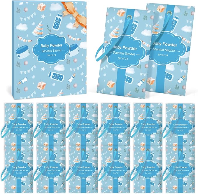 SCENTORINI Scented Sachets for Drawers and Closets, Baby Powder Scent 14 Pack - Image 8