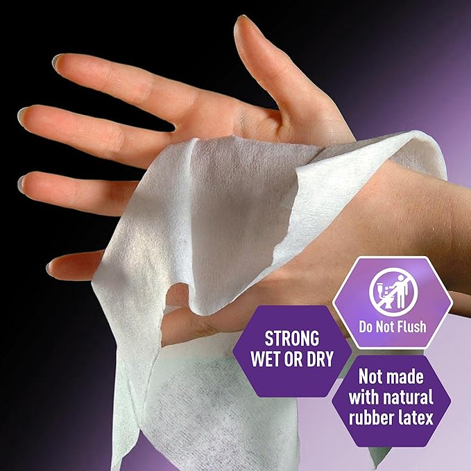 MED PRIDE Disposable Dry Wipes for Adults, Soft & Absorbent Personal Towels - Image 5