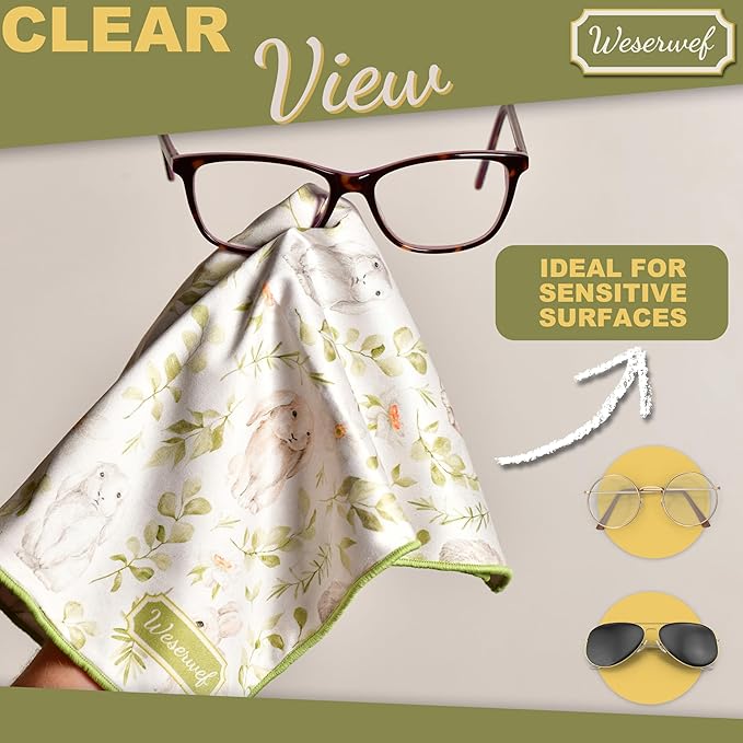 WESERWEF Design Microfiber Glasses Cleaning Cloth – Premium Cleaning Cloth - Image 6