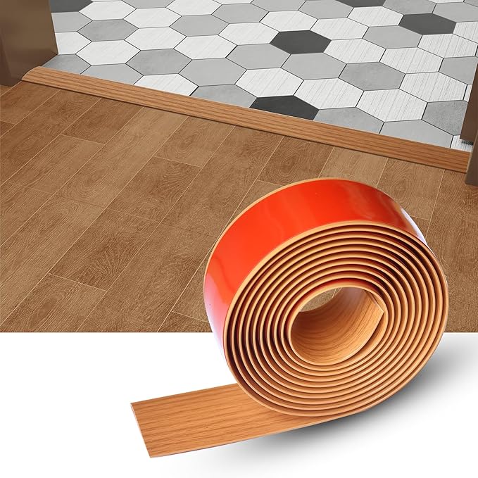 Floor/Door Flat Transition Strip & Self Adhesive Floor Vinyl Floor Edge Trim by HJHUAJ