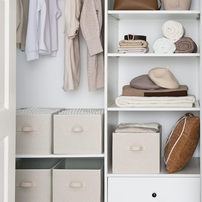 StorageWorks Storage Baskets for Shelves, Foldable Fabric Closet Storage Bins - Image 3