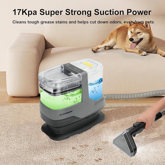 Portable Carpet and Upholstery Cleaner Machine, Deep Cleaning Carpet Shampooer - Image 3