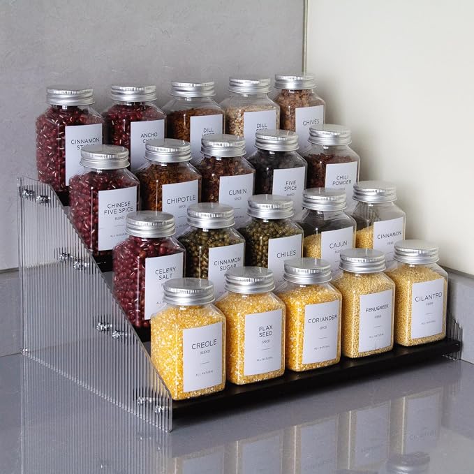 nianfeng Tiered Spice Rack, 4-Tier Spice Pantry Kitchen Cabinet Organizer - Image 2