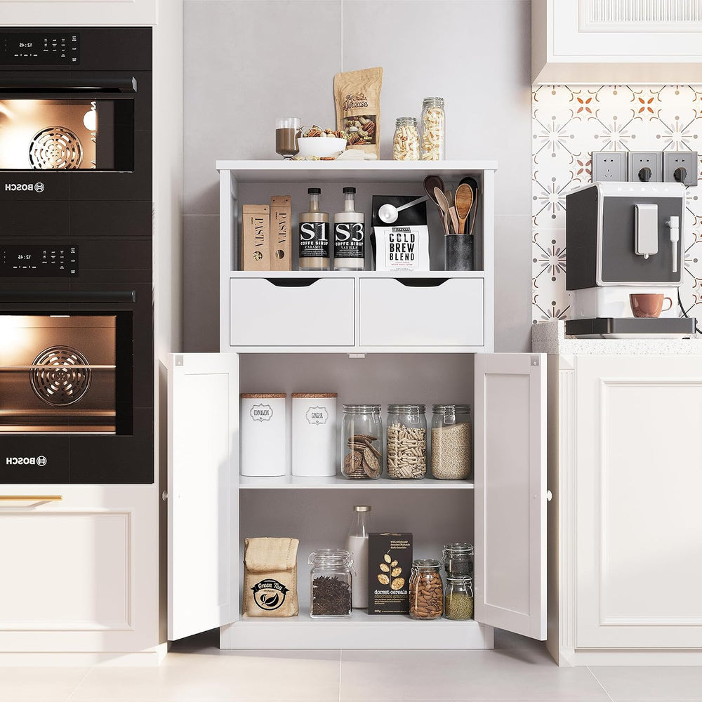Shintenchi Floor Storage Cabinet, Bathroom Storage Organizer with Doors and D...