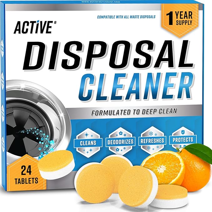 Garbage Disposal Cleaner Deodorizer Tablets by ACTIVE