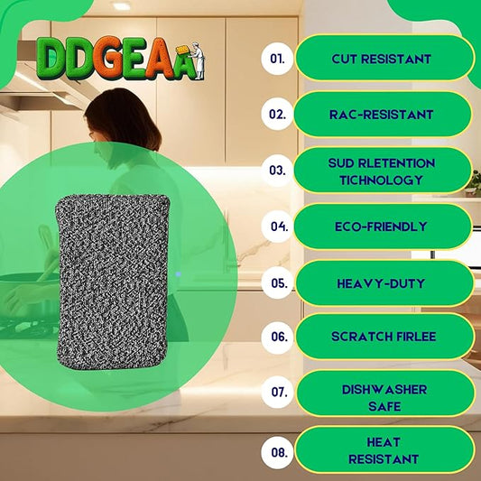 Heavy - Duty Kitchen Sponge - 20 Times More Durable, Scratch Free, Suitable - Image 2