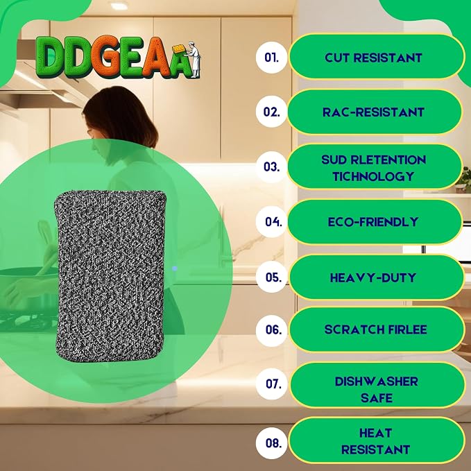 Heavy - Duty Kitchen Sponge - 20 Times More Durable, Scratch Free, Suitable - Image 2