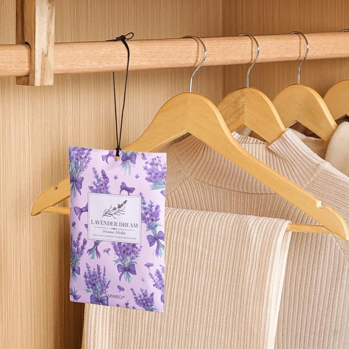 MYARO 20 Packs Fresh Lavender Sachets, Air Freshener - Image 3