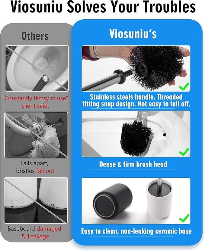 Ceramic Toilet Brush & Holder Set - Image 4