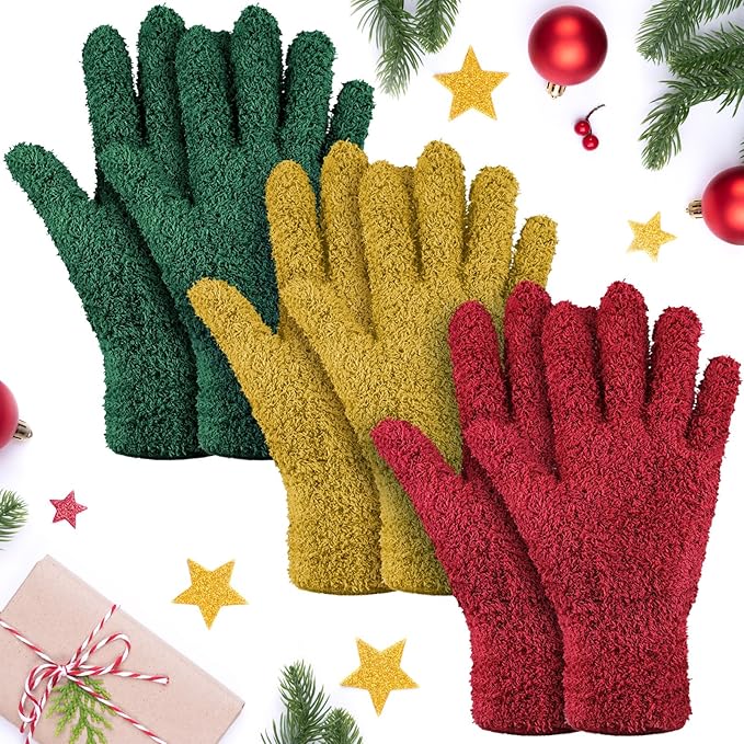Patelai 3 Pairs Microfiber Plant Dusting Gloves Leaf Cleaning Gloves by Patelai
