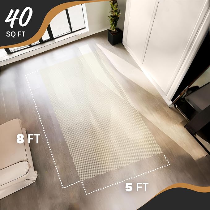 Nevlers 5'x8' White Anti Skid Rug Gripper - Image 4