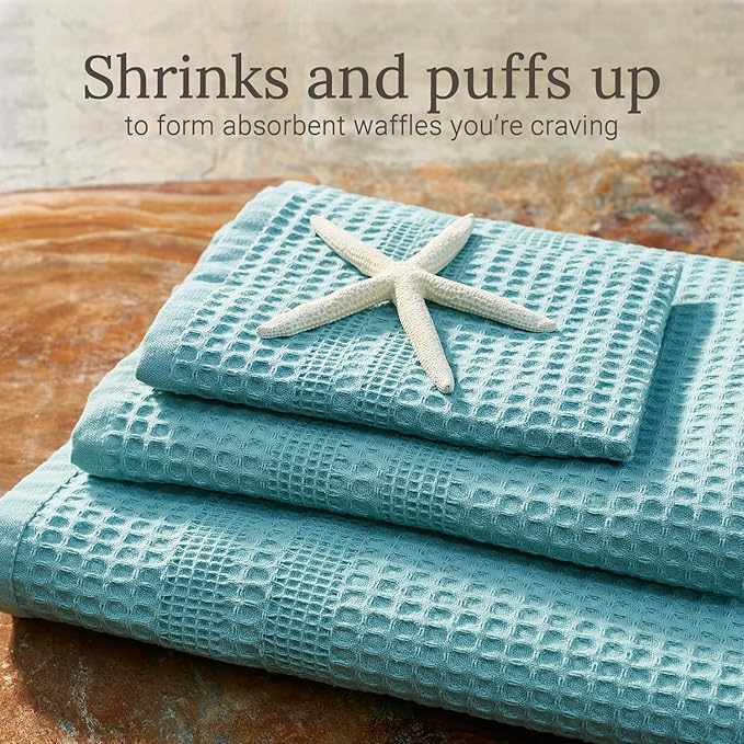 GILDEN TREE Waffle Hand Towels for Bathroom Quick Dry Towel Super Absorbent - Image 3