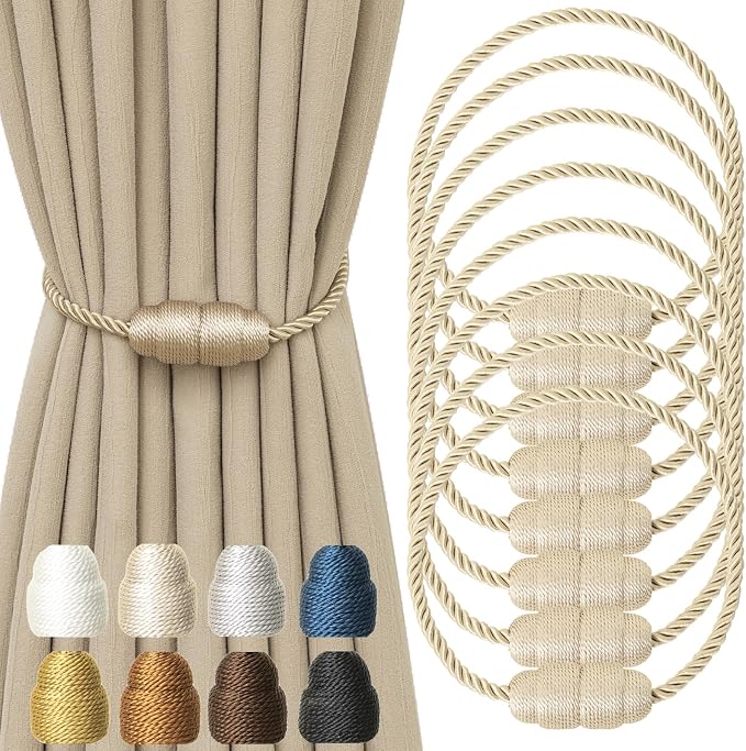 Magnetic Curtain Tiebacks Rope Curtain Tie Backs by CurtainTiebacks