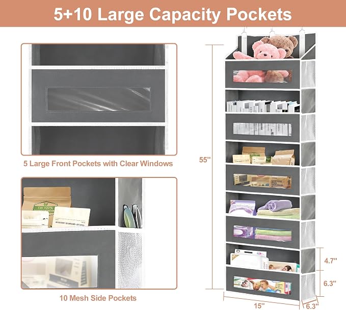 3 Packs 5-Tier Over the Door Storage Organizer - Image 2