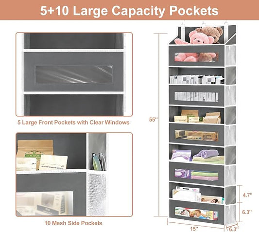 3 Packs 5-Tier Over the Door Storage Organizer - Image 2