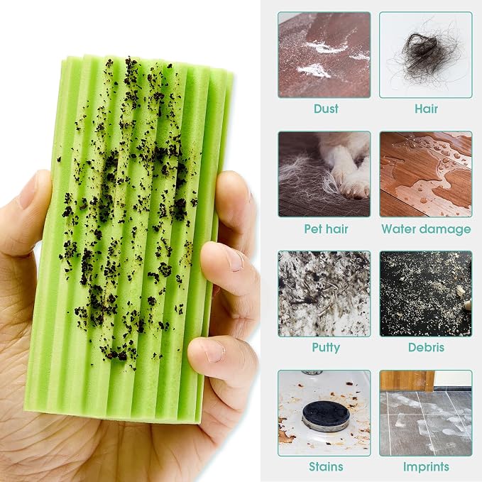 4 Pack Damp Dusting Sponge Duster, Reusable Household Cleaning Sponge Tool - Image 3