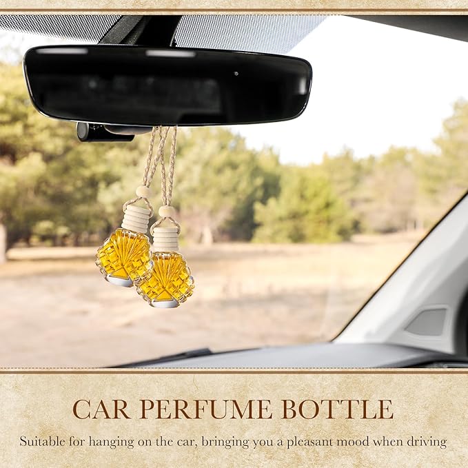 BBTO 50 Pcs Hanging Car Air Freshener Car Diffuser Bottles Empty Glass Perfume - Image 5