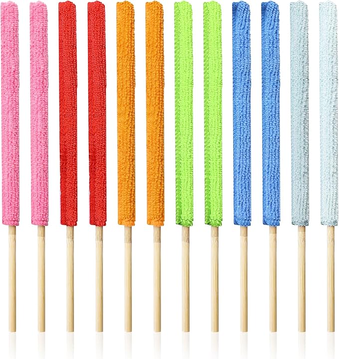 12 Pcs Microfiber Detail Duster Sticks Fan Cleaning Brush Crevice Cleaning Tool by Unknown