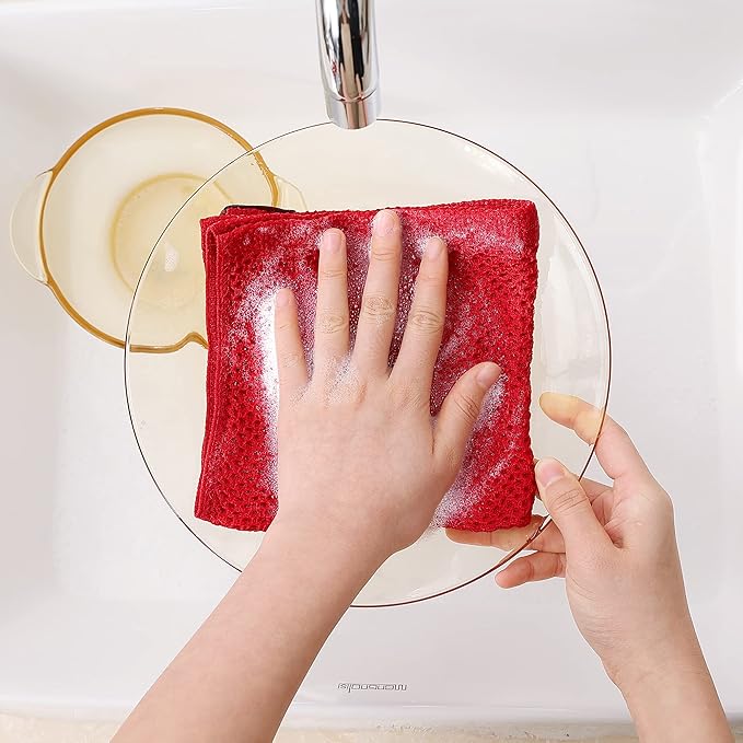 Homaxy 100% Cotton Waffle Weave Kitchen Dish Cloths, Ultra Soft Absorbent Quick - Image 4