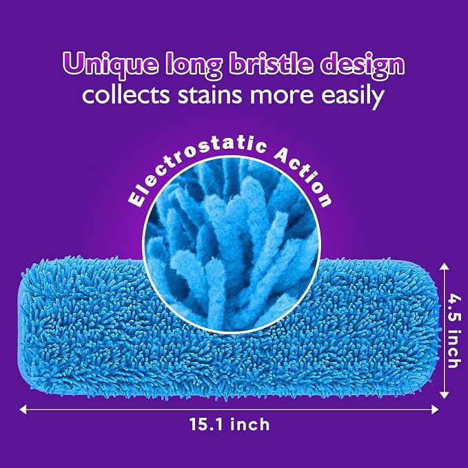 Reusable Mop Pads for Swiffer PowerMop, 8 Pack Microfiber Mop Pad Refill - Image 3
