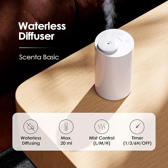 Airversa Waterless Diffuser for Essential Oil, Battery Operated Nebulizer - Image 2
