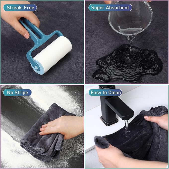 Newwiee 6 Pcs Extra Large Microfiber Cleaning Cloth 30" x 20" Washable Reusable - Image 7