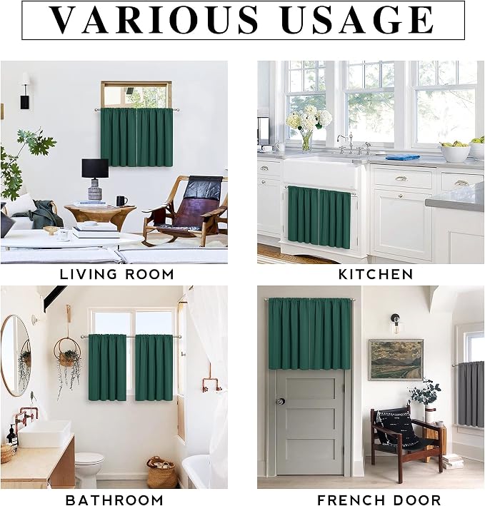 RYB HOME Blackout Curtains for Bathroom - Image 6