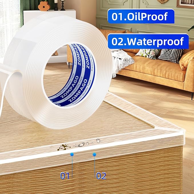Clear Soft Corner Protectors for Furniture Strip, 2in x9.84FT, Sharp Edge & - Image 6