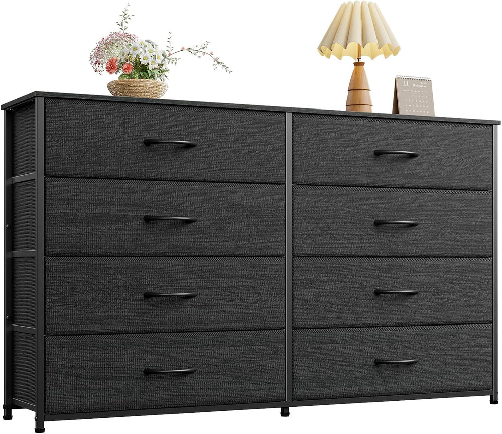 Furnulem Wide Dresser for Bedroom, TV Stand for 55'', 8 Drawer Dorm D...