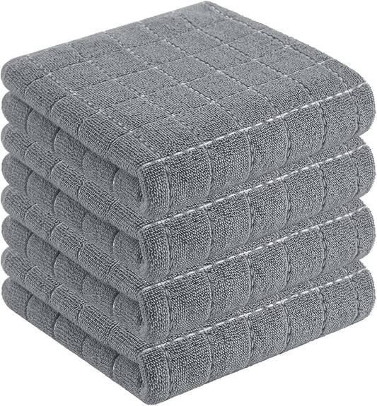 Homaxy 100% Cotton Terry Kitchen Towels, Checkered Designed, Soft and Super by Homaxy