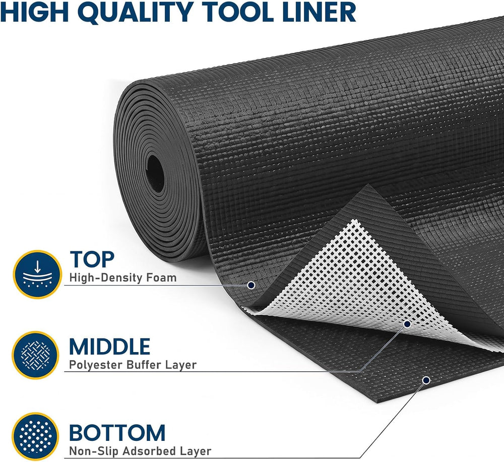Toolbox Liner Mat, Non-Slip Drawer Shelf Liners 3mm Thick 30"x264" ...