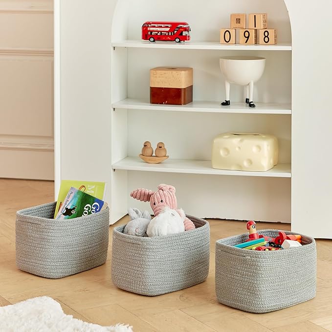 Small Cotton Rope Basket – Storage Bin - Image 4