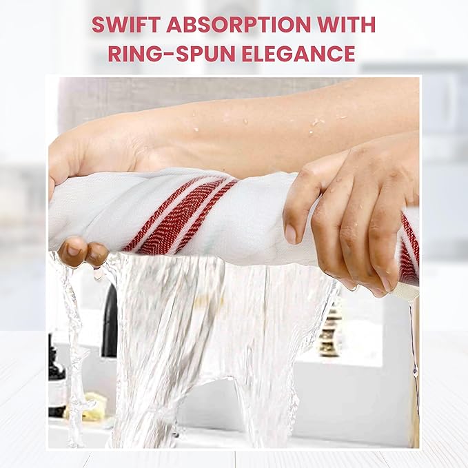 WHITEWRAP Kitchen Dish Towels for Kitchen, Highly Absorbent for Drying and - Image 4