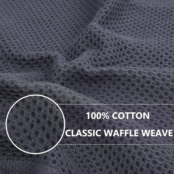 Homaxy 100% Cotton Waffle Weave Kitchen Dish Towels, Ultra Soft Absorbent Quick - Image 2