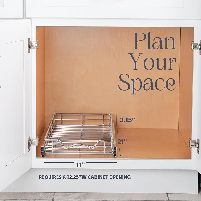 HOLDN’ STORAGE Pull Out Cabinet Organizer, Heavy Duty Caddy w/Lifetime Limited - Image 3