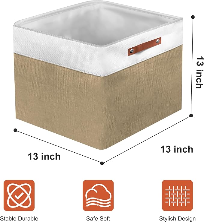 13in Open Fabric Storage Basket - Image 2
