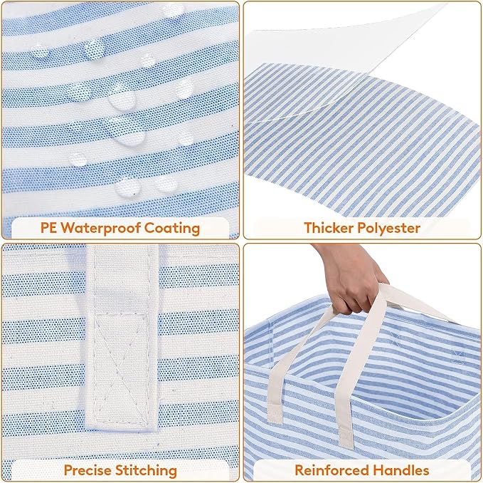 Lifewit 3 Pack Laundry Hamper Large Collapsible Laundry Baskets, Freestanding - Image 4