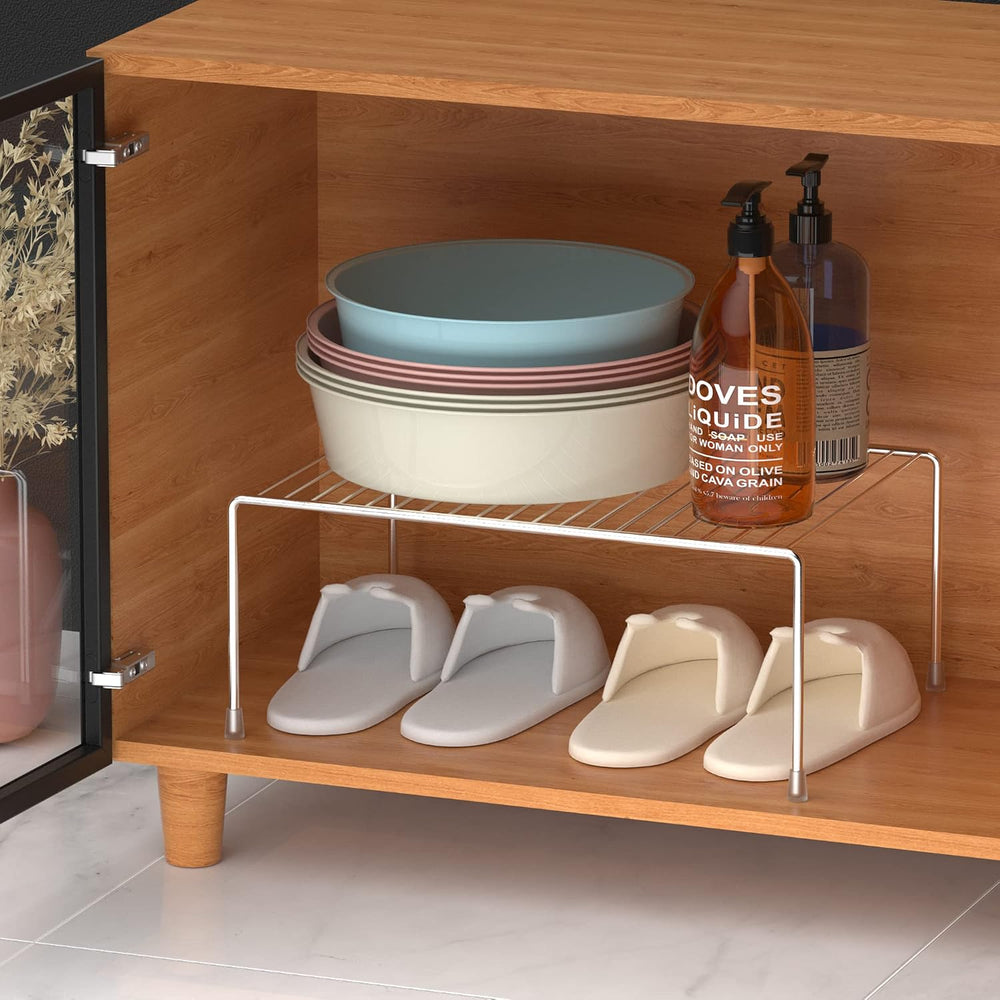 iPEGTOP Set of 6 Large (15.7 x 9.4 Inch) Kitchen Cabinet Organizer Shelf, Wir...