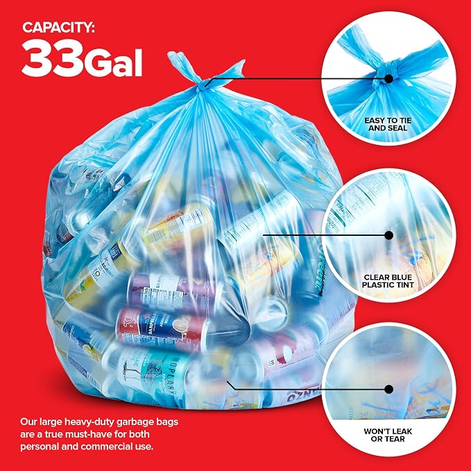 Heavy-Duty Blue Recycling Bags, Industrial or Home Use - Image 3